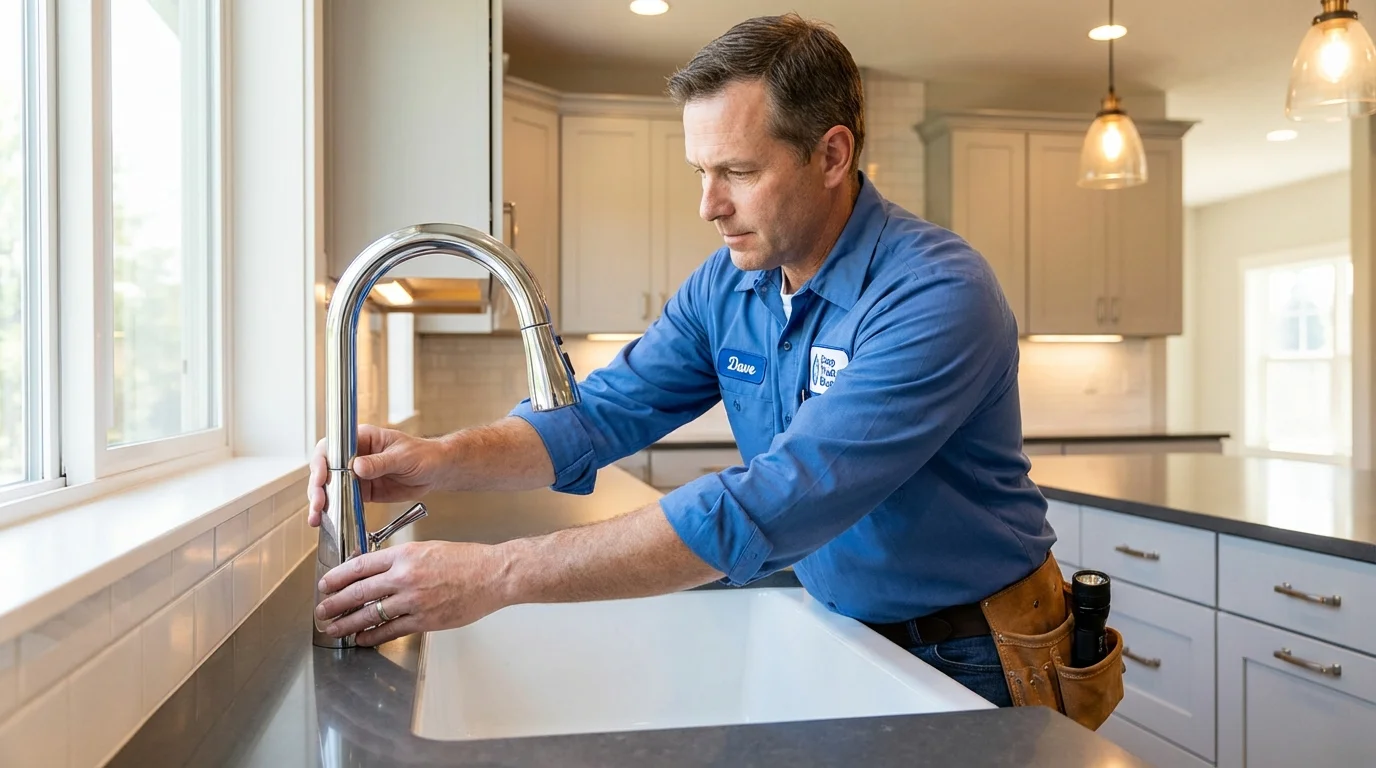 Kitchen faucet installation by Johns Plumbing LLC in Mountain Grove